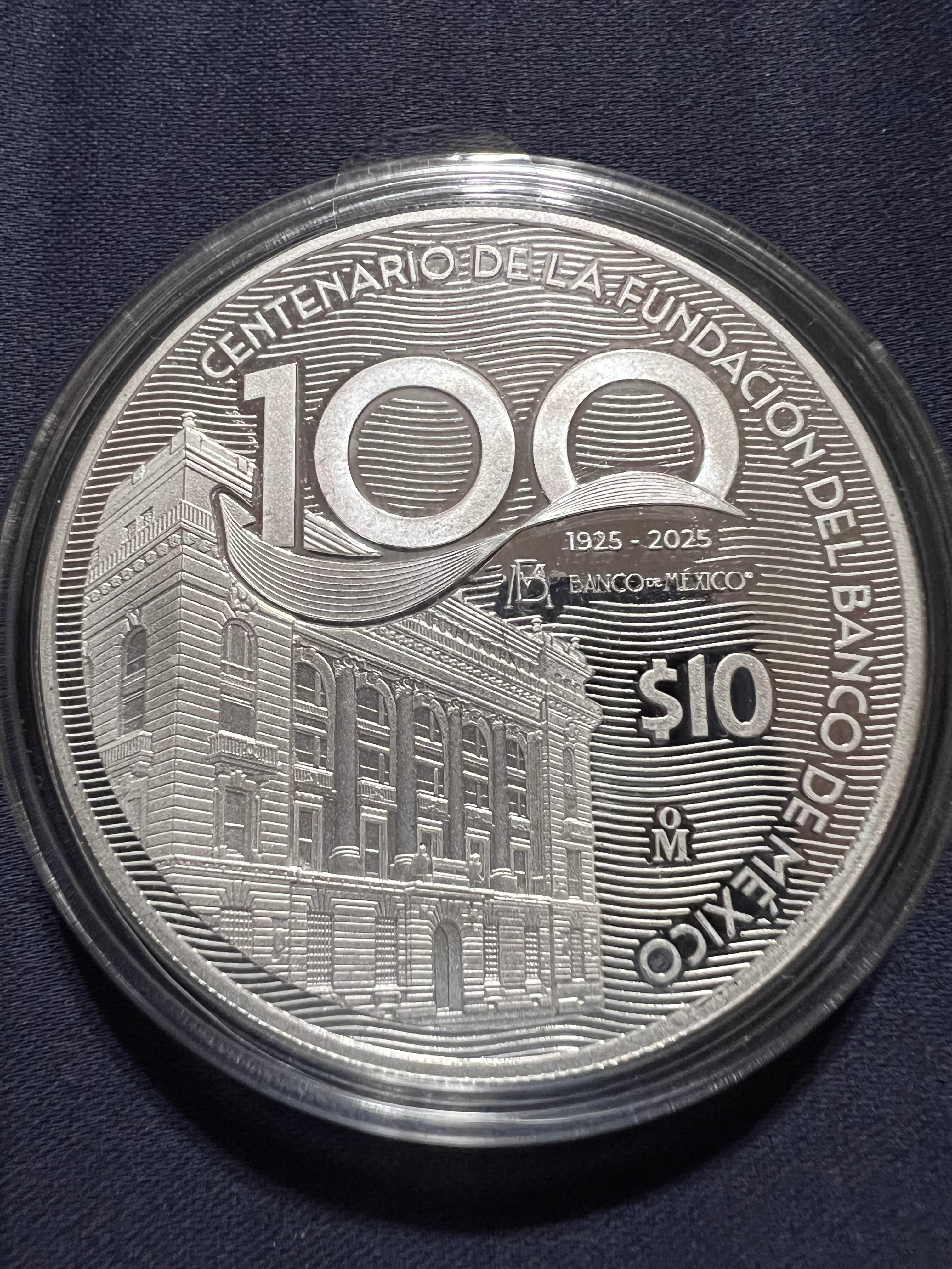Moneda 10 pesos 100 años BM