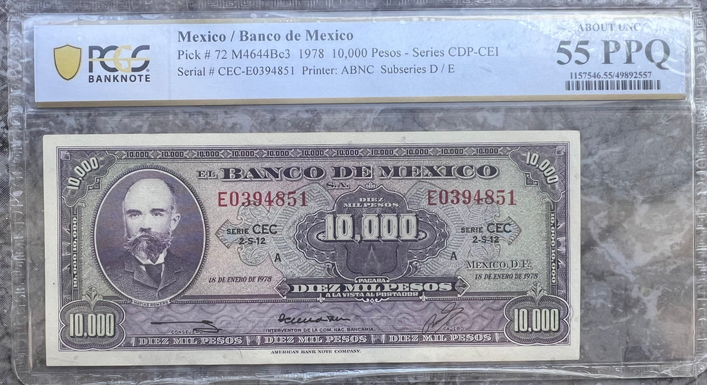 Billete 10,000 Matías romero