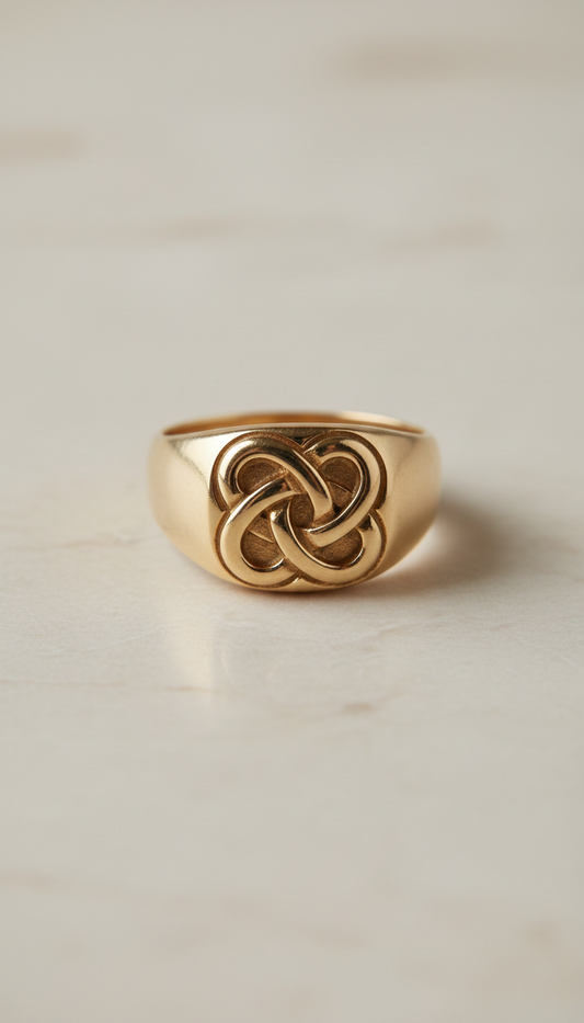 Anillo de oro 18k con filigrana