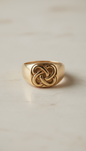 Anillo de oro 18k con filigrana
