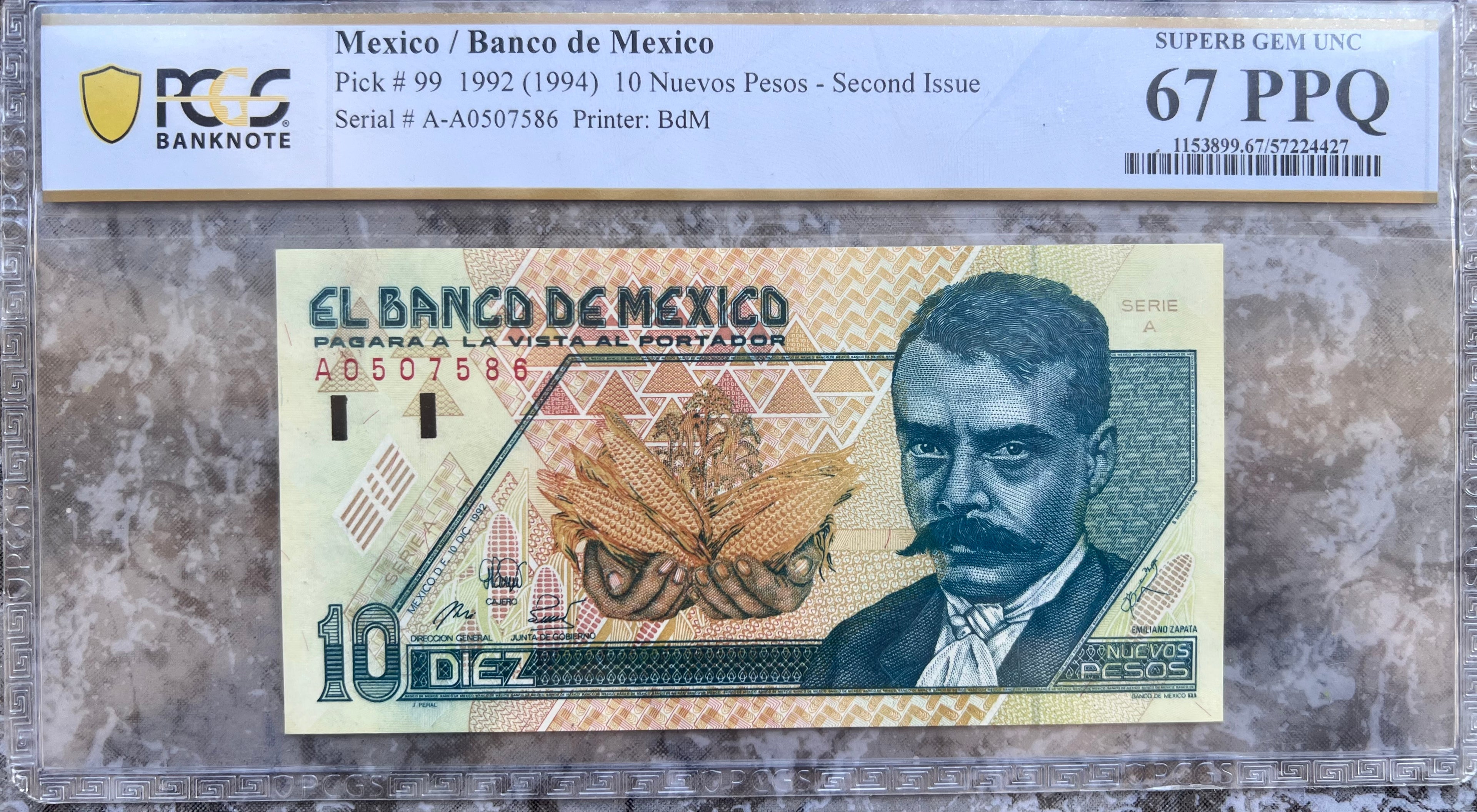 Billete 10 nuevos pesos