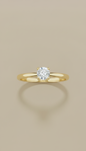 Anillo de oro 18k pulido